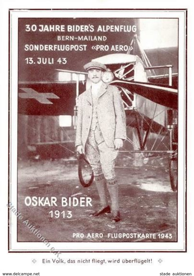 Flugpost Binder, Oskar 30 Jahre Alpenflug I-II - Fesselballons