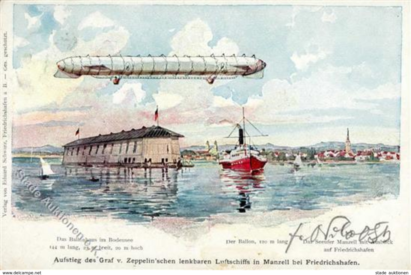 Zeppelin Friedrichshafen (7990) Künstlerkarte I-II Dirigeable - Zeppeline