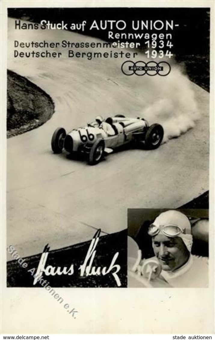 Oldtimer Hans Stuck Rennfahrer Auto Union I-II - Other & Unclassified