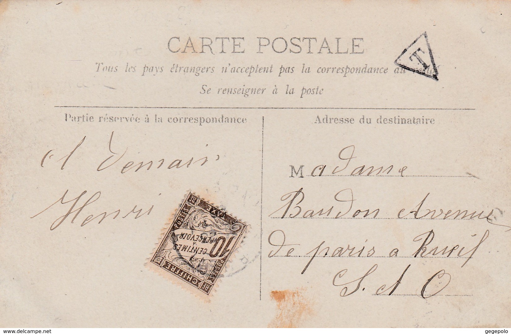 Carte-photo Postée De MALIGNY  ( Yonne ) à Destination De Rueil  ( Seine )  - Boulangerie Ambulante En 1906  à Localiser - Bourgogne