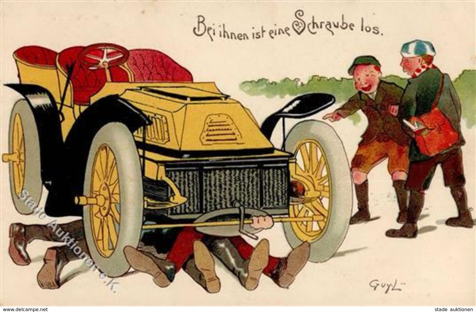 Auto Humor Künstlerkarte 1905 I-II - Other & Unclassified