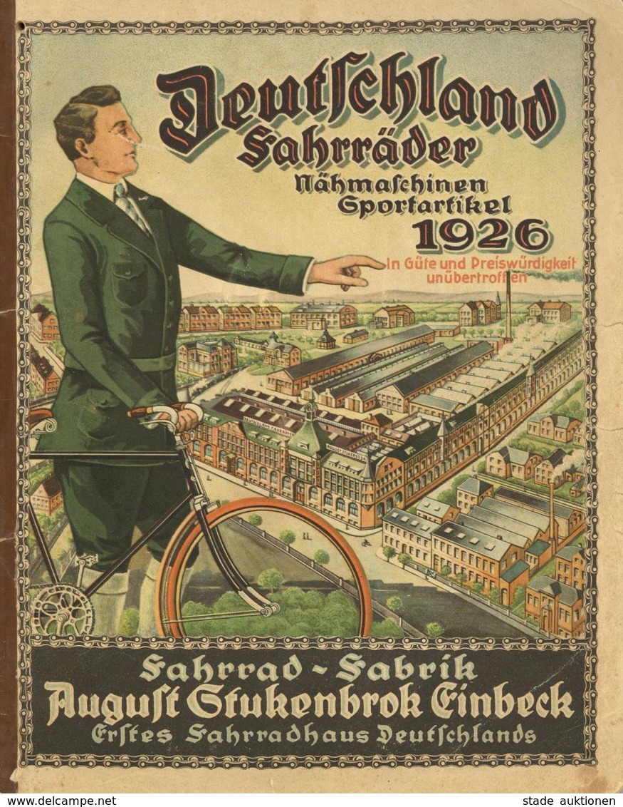 Fahrrad Buch Einbeck (3352) Deutschland Fahrräder Nähmaschinen Sportartikel August Stukenbrok Preisliste 1926 Mit Sehr V - Treni