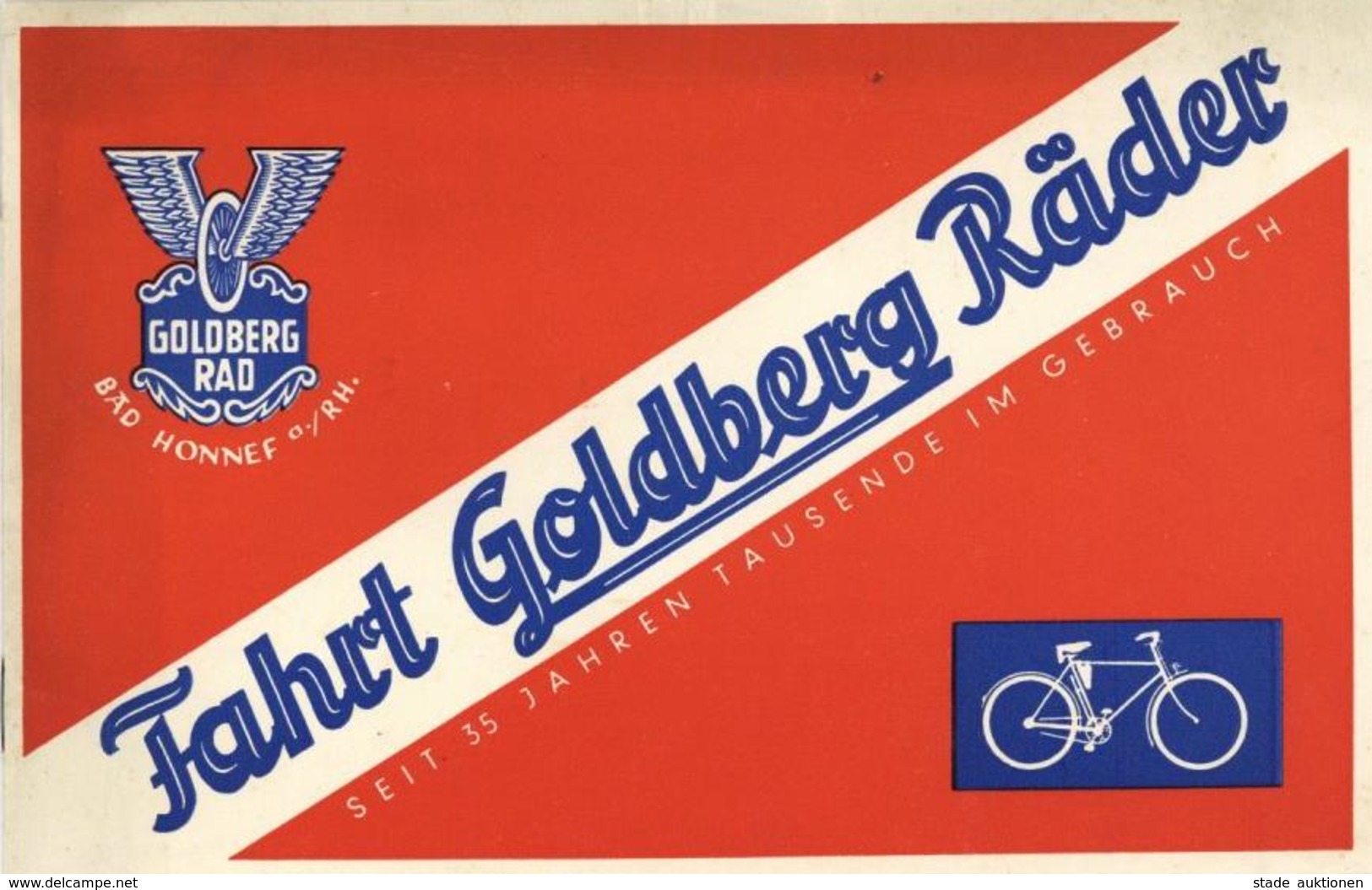 Fahrrad Goldberg Räder Broschüre I-II Cycles - Trenes