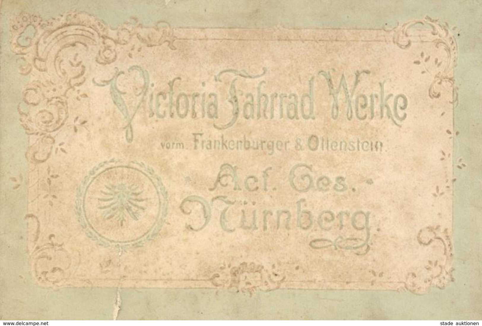 Fahrrad Nürnberg (8500) Victoria Fahrrad Werke Illustrierte Preisliste 1896 45 Seiten Viele Abbildungen II (Deckblatt Un - Treinen