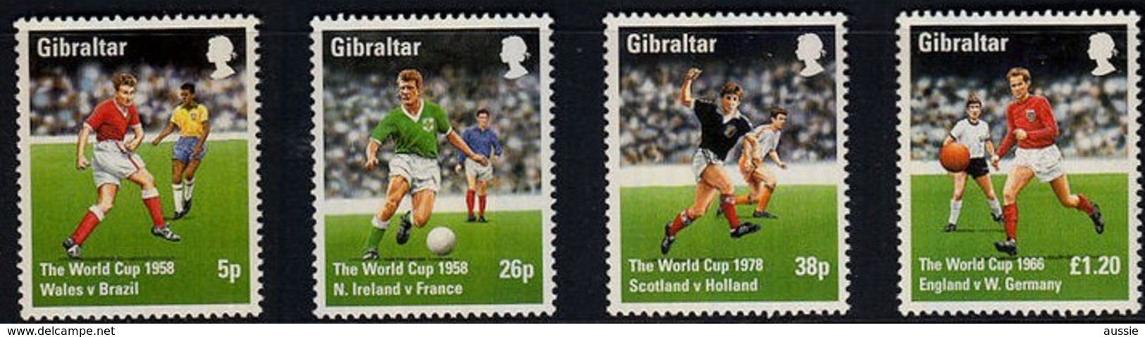 Gibraltar 1998 Yvertn° 823-26 *** MNH Cote 11 Euro Sport Football - Gibraltar