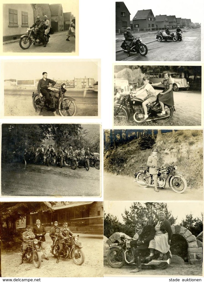 Motorrad Partie Mit über 70 Fotos Div. Formate Ca. 1925 Bis 50'er Jahre I-II - Motos