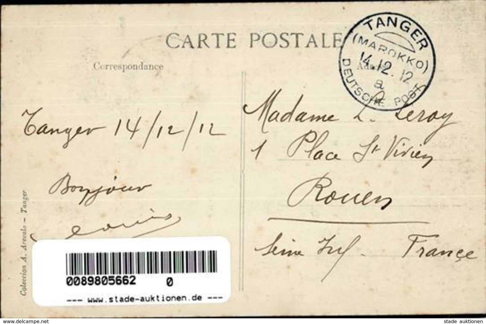 Kolonien Deutsche Post Marokko Tanger  1912 I-II Colonies - Afrique