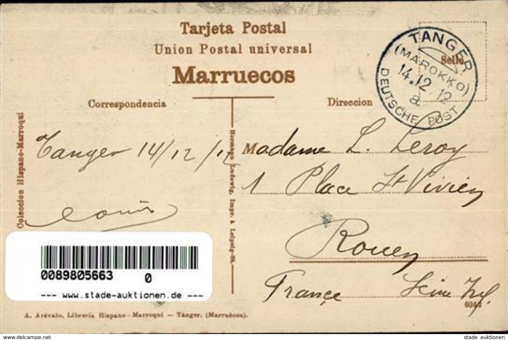 Kolonien Deutsche Post Marokko Tanger 1912 I-II Colonies - Africa