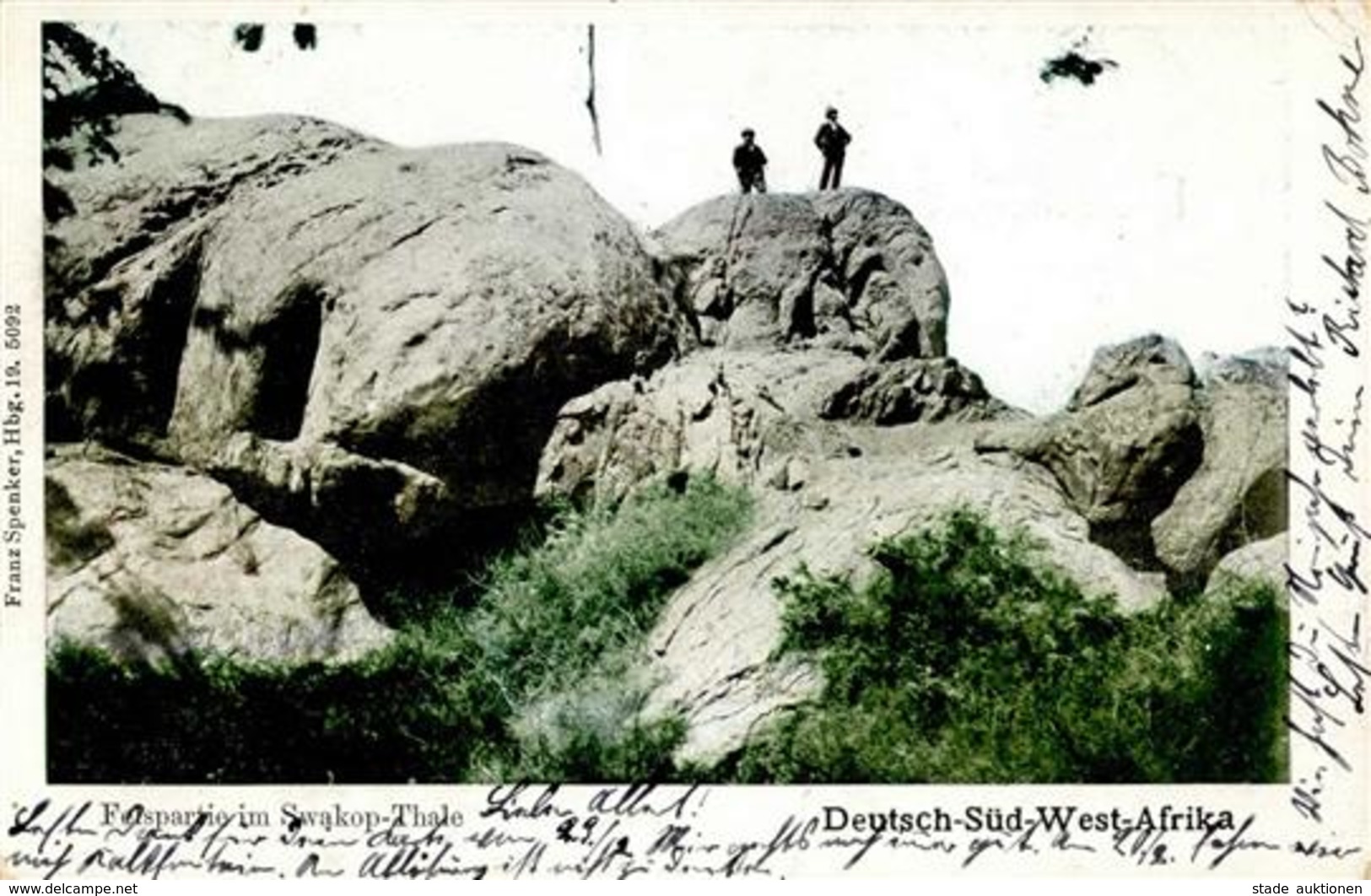 Kolonien Deutsch-Südwestafrika Felspartie Im Swakop-Thale Stpl. Windhuk 23.2.06 U. Kaiserl. Schutztruppe Für Südwestafri - Afrika