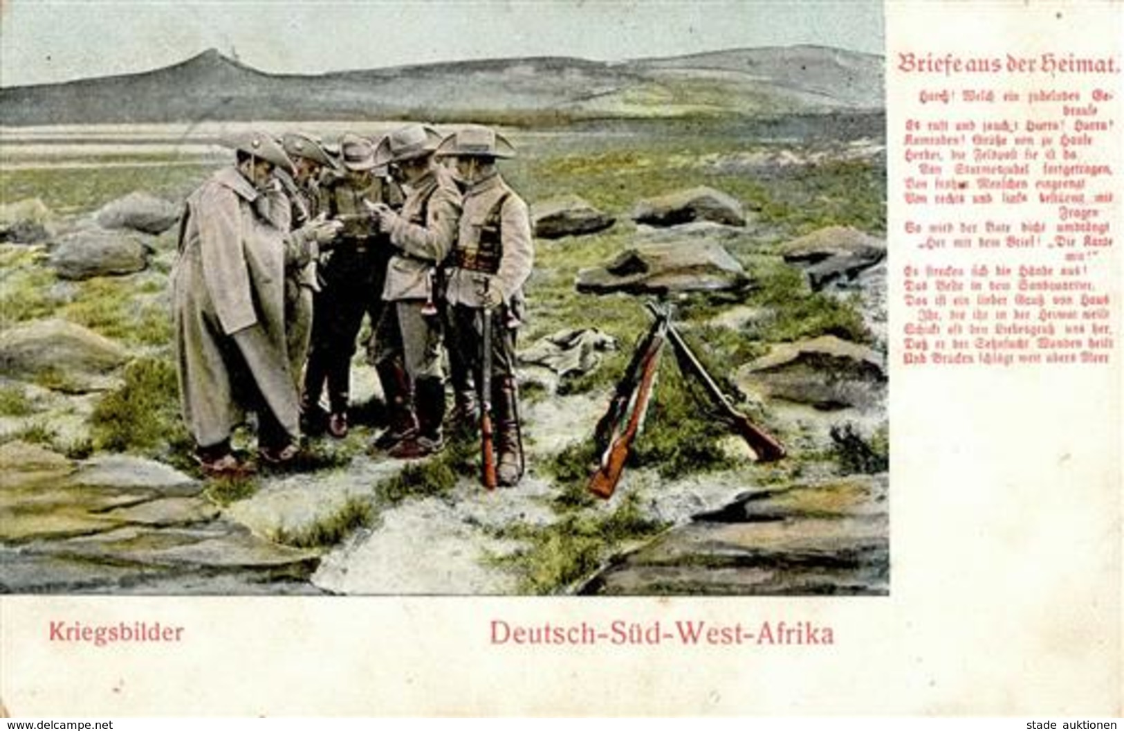 Kolonien Deutsch-Südwestafrika Kriegsbilder Briefe Aus Der Heimat Stpl. Windhuk 5.7.10 I-II Colonies - Afrika