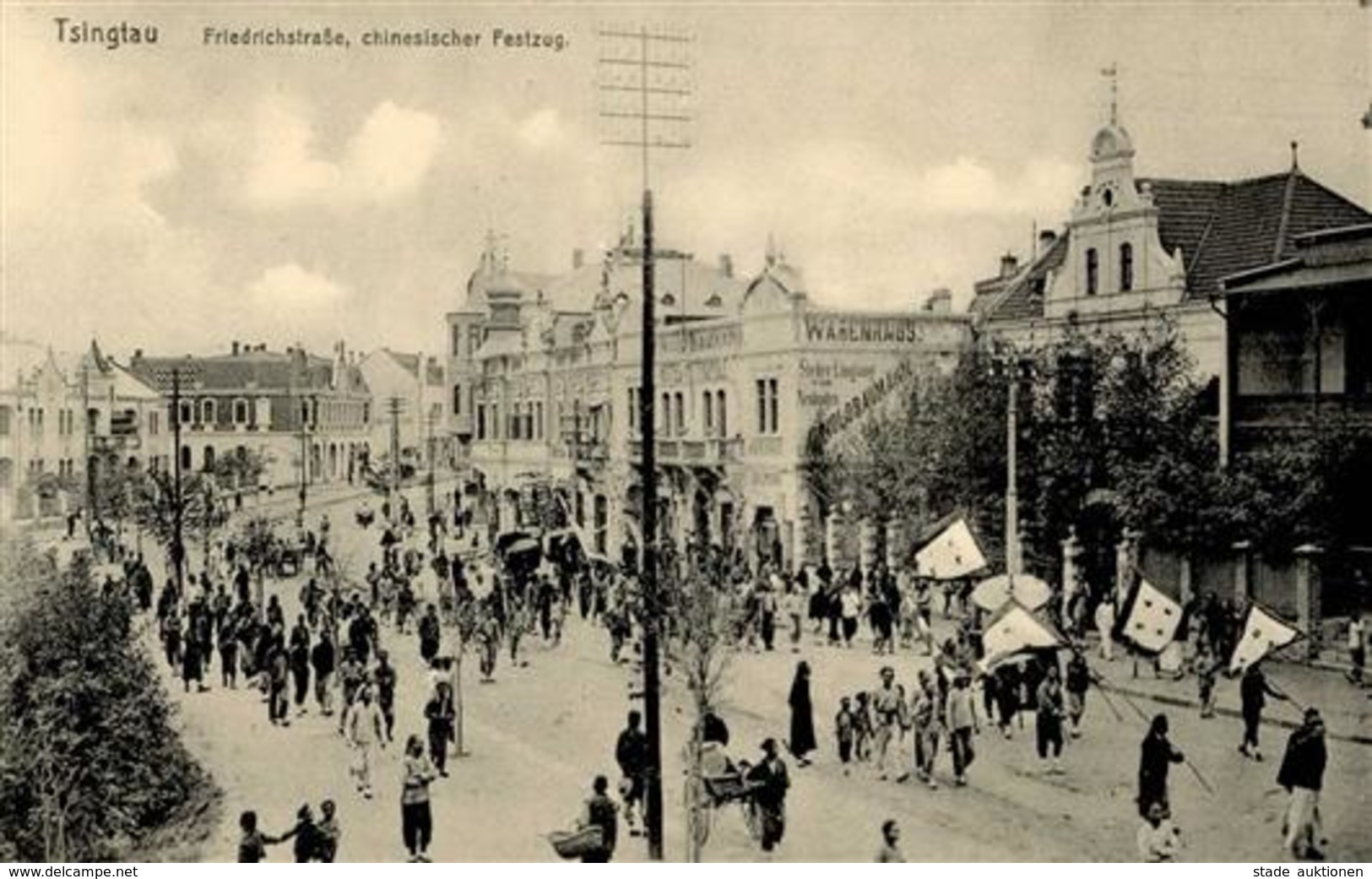 Kolonien KIAUTSCHOU - Tsingtau - Chinesischer Festzug In Der Friedrichstrasse I Colonies - Non Classés