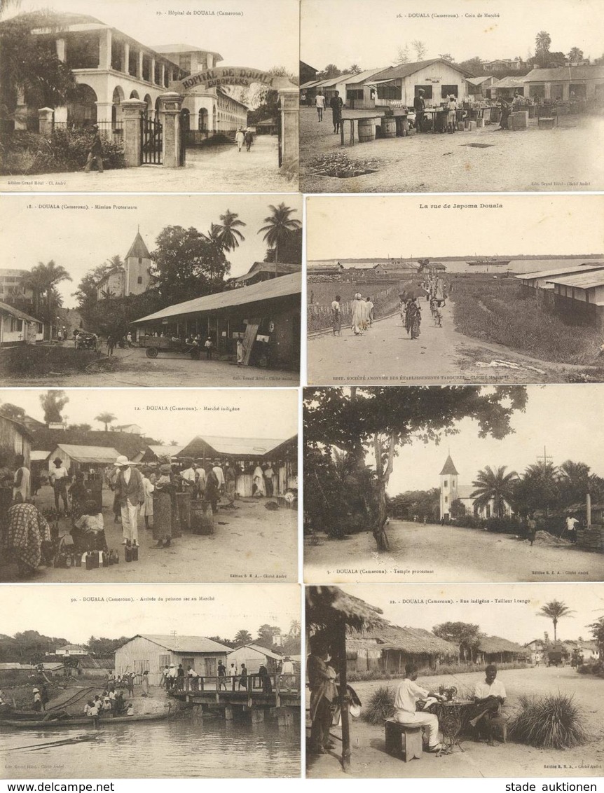 Kolonien Kamerun Douala Um 1920 Lot Mit Circa 40 Ansichtskarten I-II Colonies - Afrika