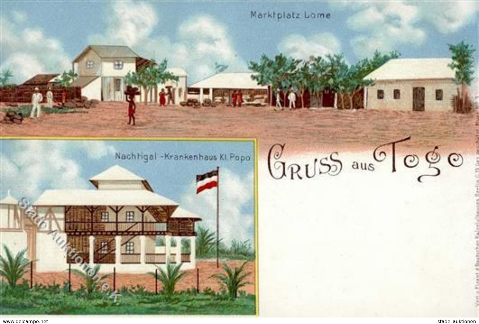 Kolonien Togo Marktplatz Lome I-II Colonies - Cameroon