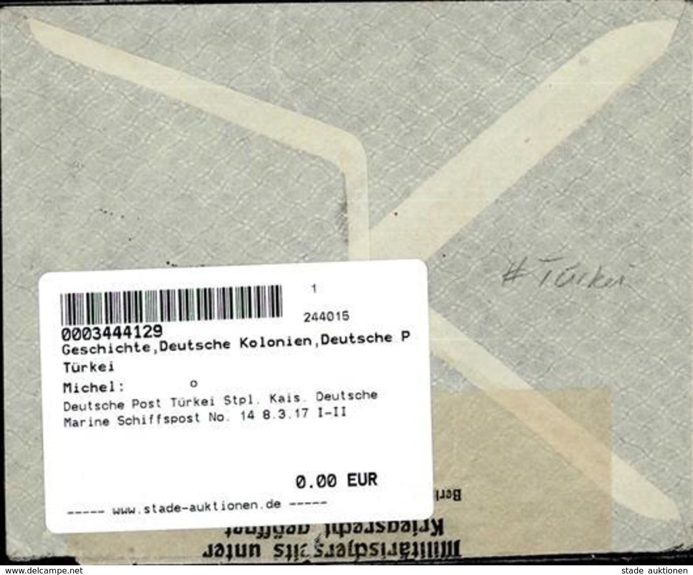 Deutsche Post Türkei Stpl. Kais. Deutsche Marine Schiffspost No. 14 8.3.17 I-II - Ohne Zuordnung