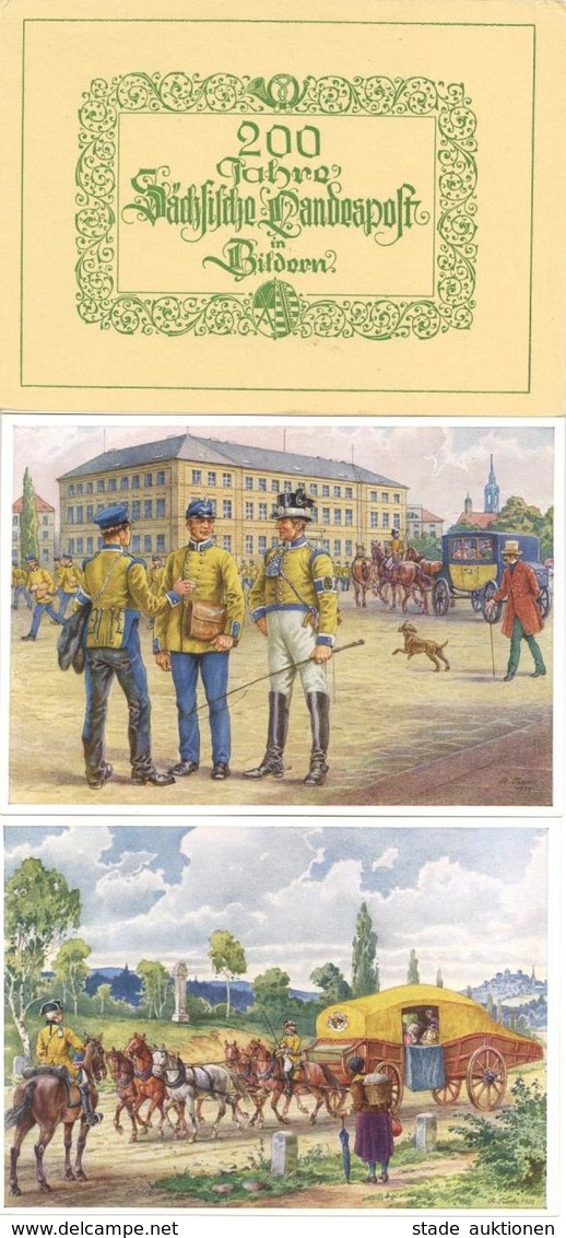 Postgeschichte 200 Jahre Sächsische Landpost 6'er Serie Mit Orig. Umschlag I-II - Briefmarken (Abbildungen)