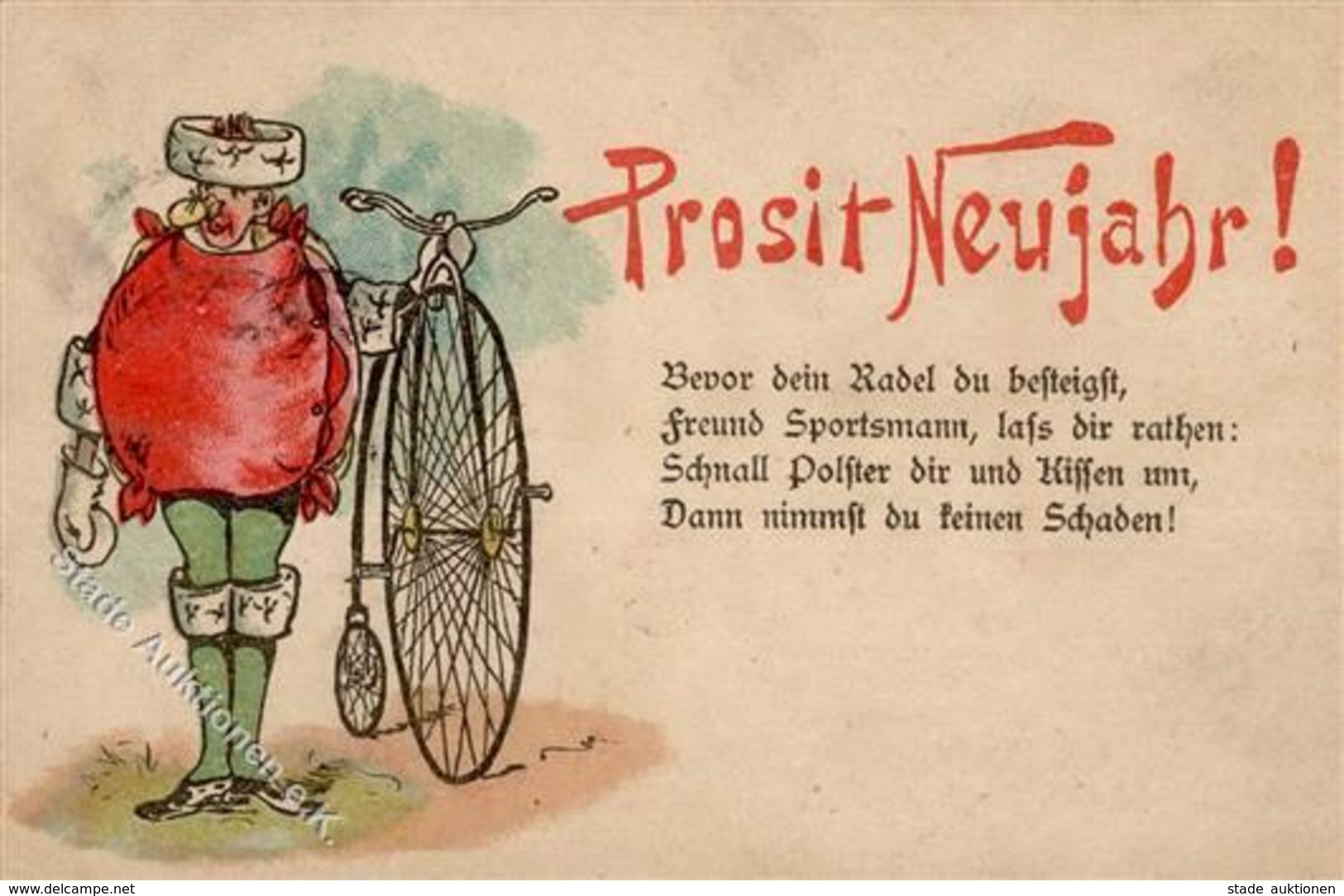 Vorläufer 1889 Geislingen (7465) Fahrrad Neujahr I-II (fleckig) Cycles Bonne Annee - Ohne Zuordnung