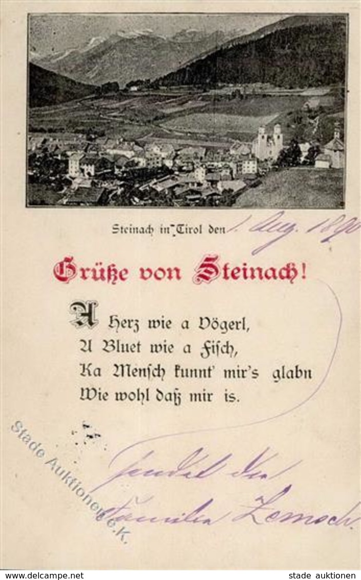 Vorläufer 1890 Steinach Tirol Ansichtskarte I-II (leicht Beschnitten) - Unclassified