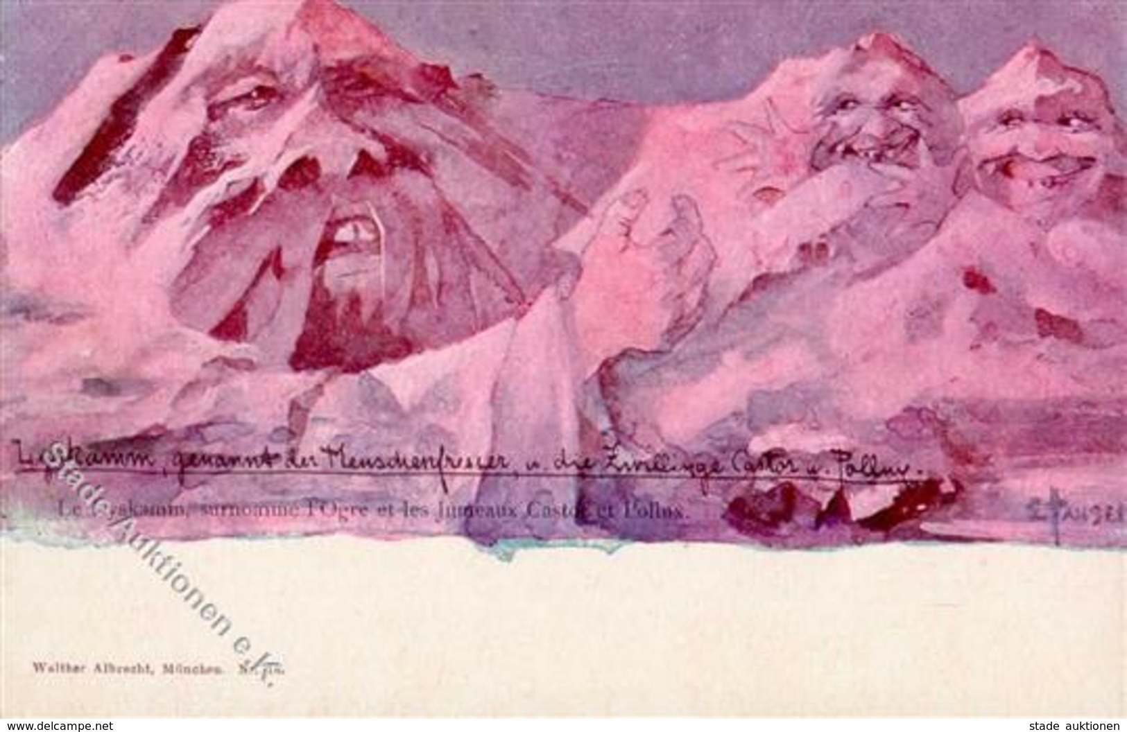 Berggesichter Sign. Hansen Lyskamm Nr. 16 I Face à La Montagne - Contes, Fables & Légendes