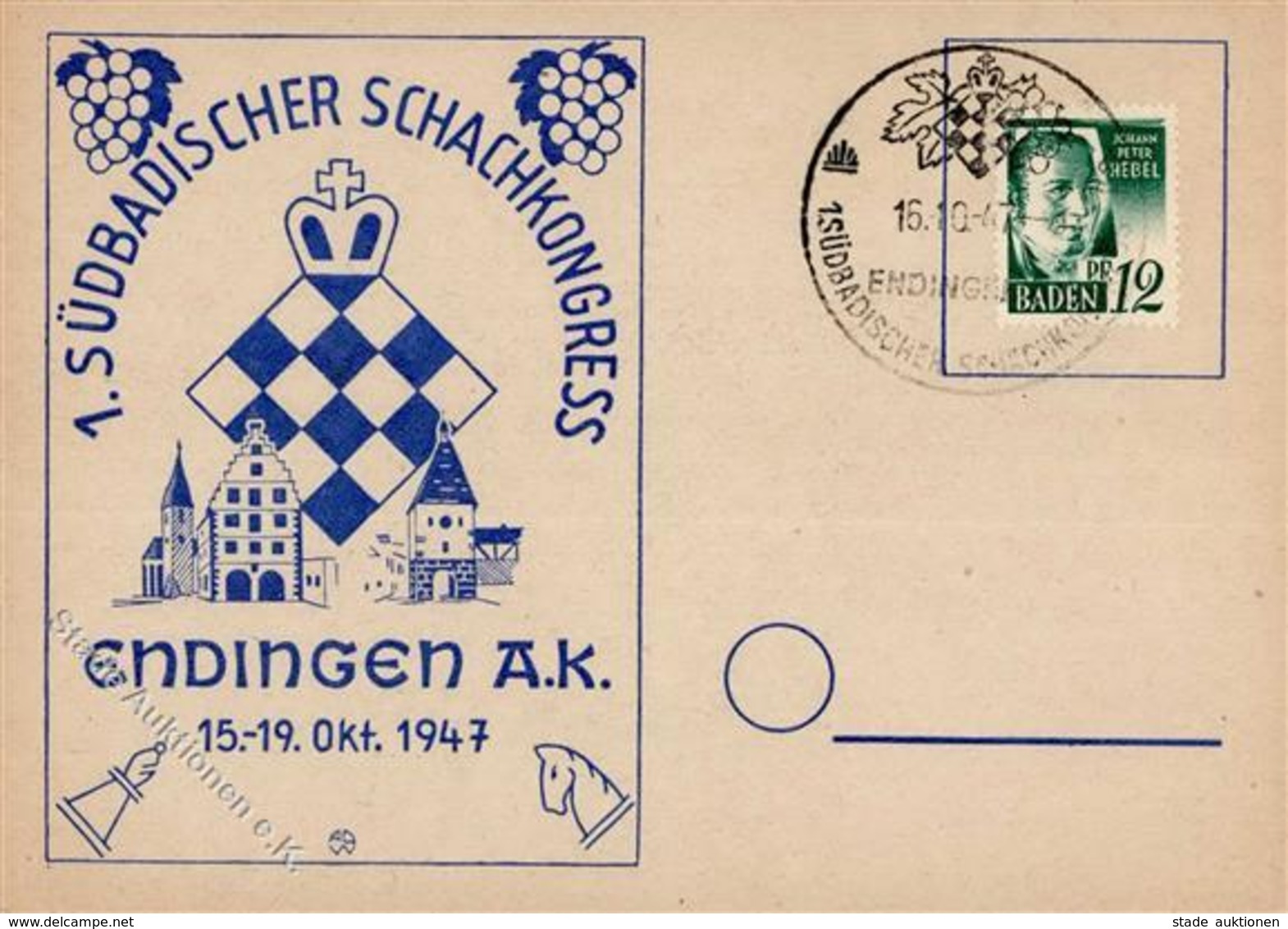 Schach Endingen (7833) 1. Südbadischer Schachkongress I-II - Echecs