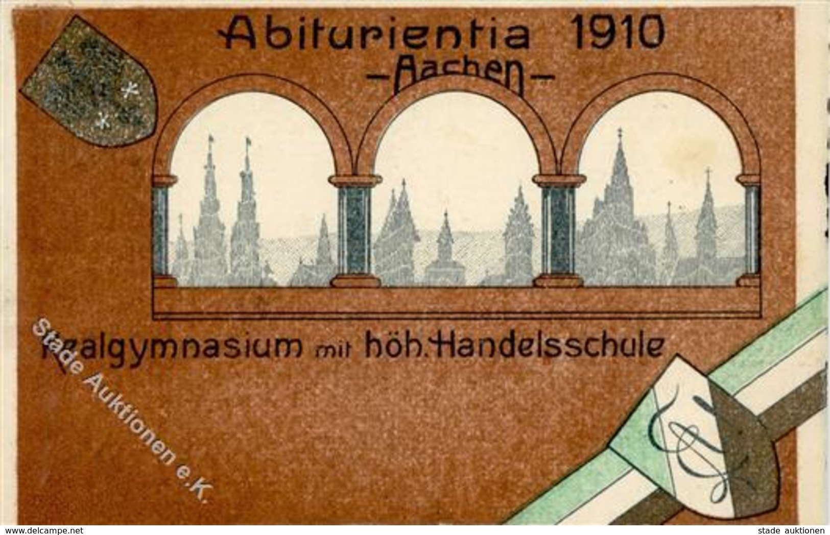 Studentika Aachen (5100) Abiturientia 1910 I-II - Ohne Zuordnung