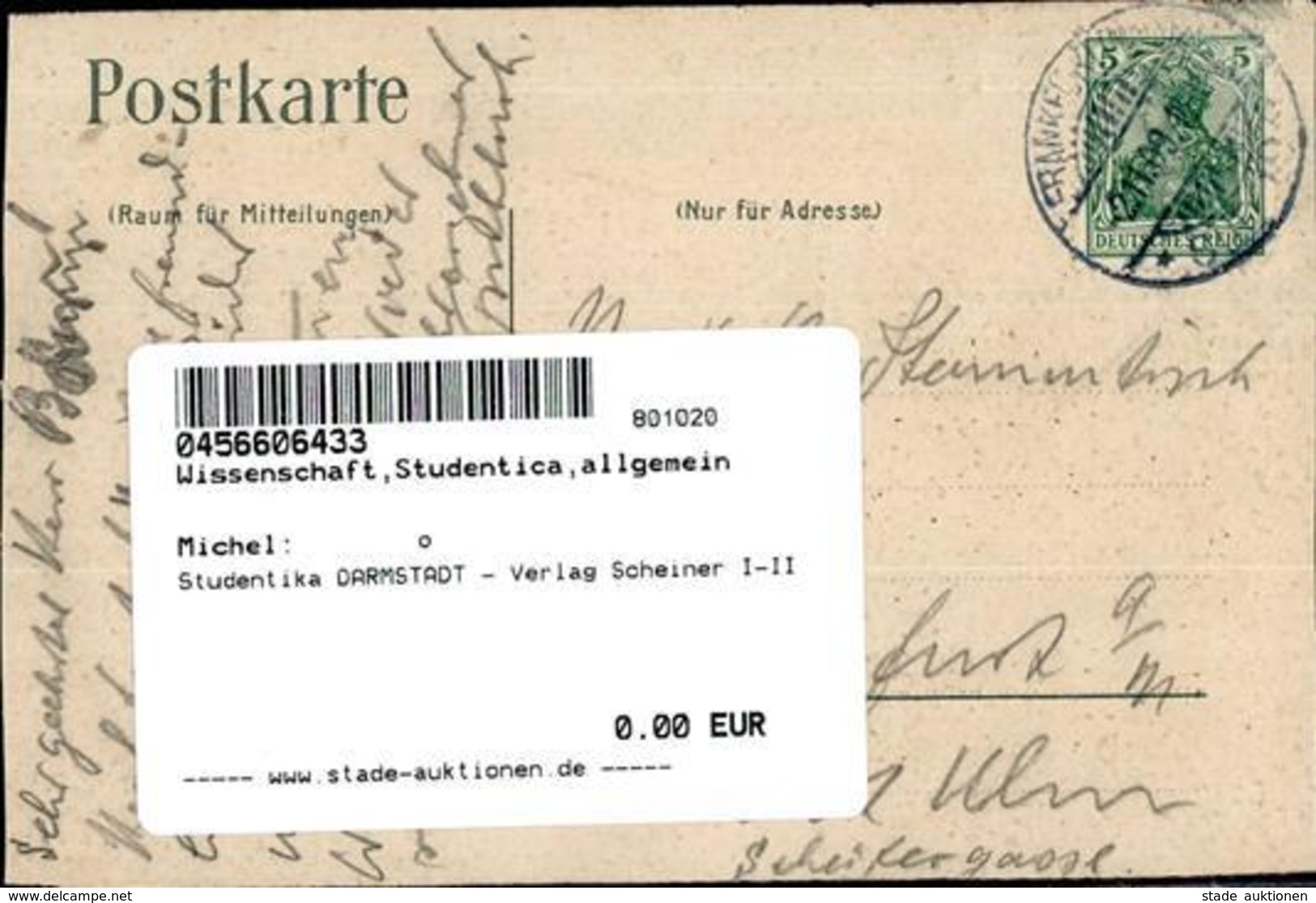 Studentika DARMSTADT - Verlag Scheiner I-II - Unclassified