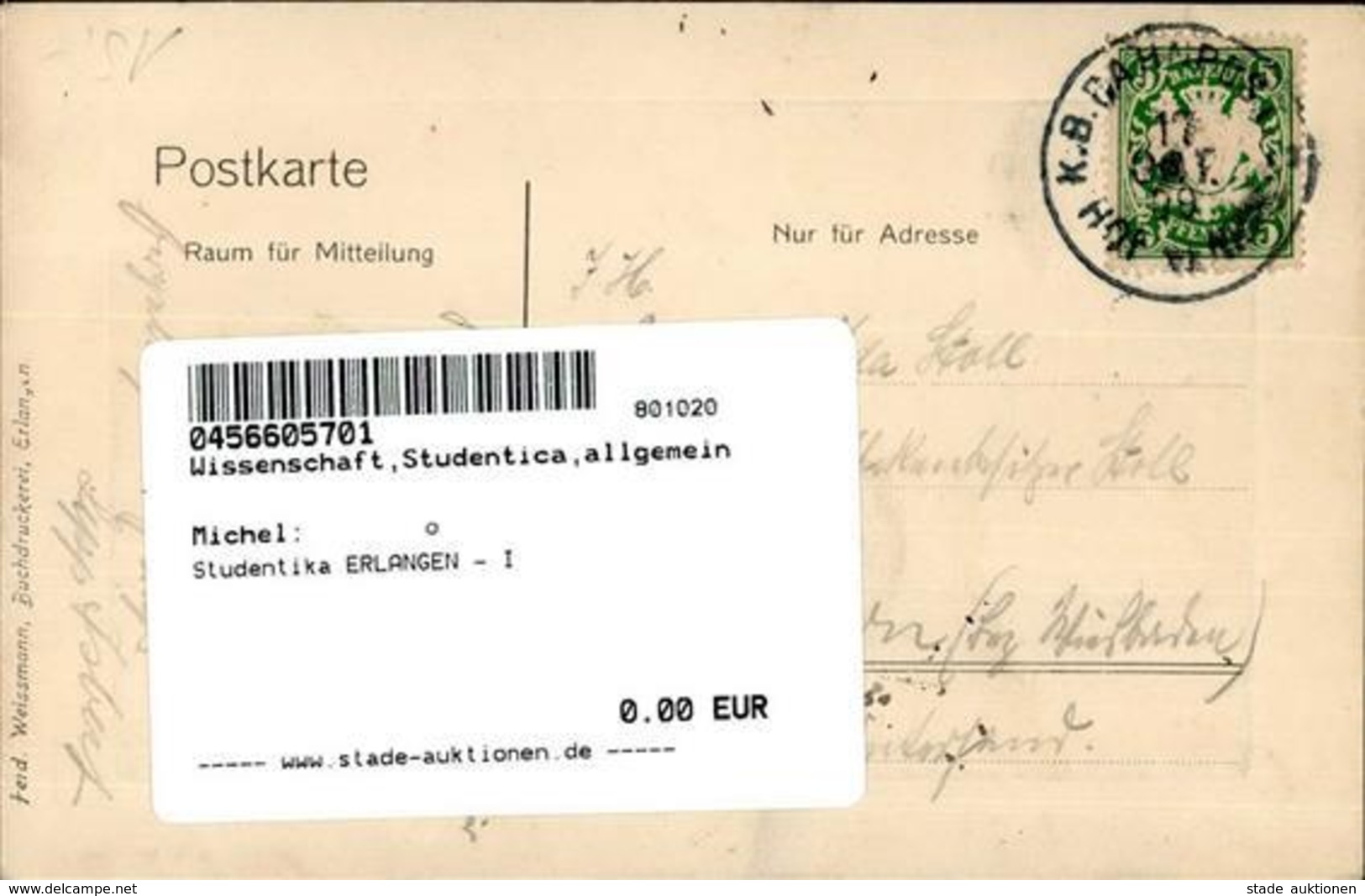 Studentika ERLANGEN - I - Unclassified