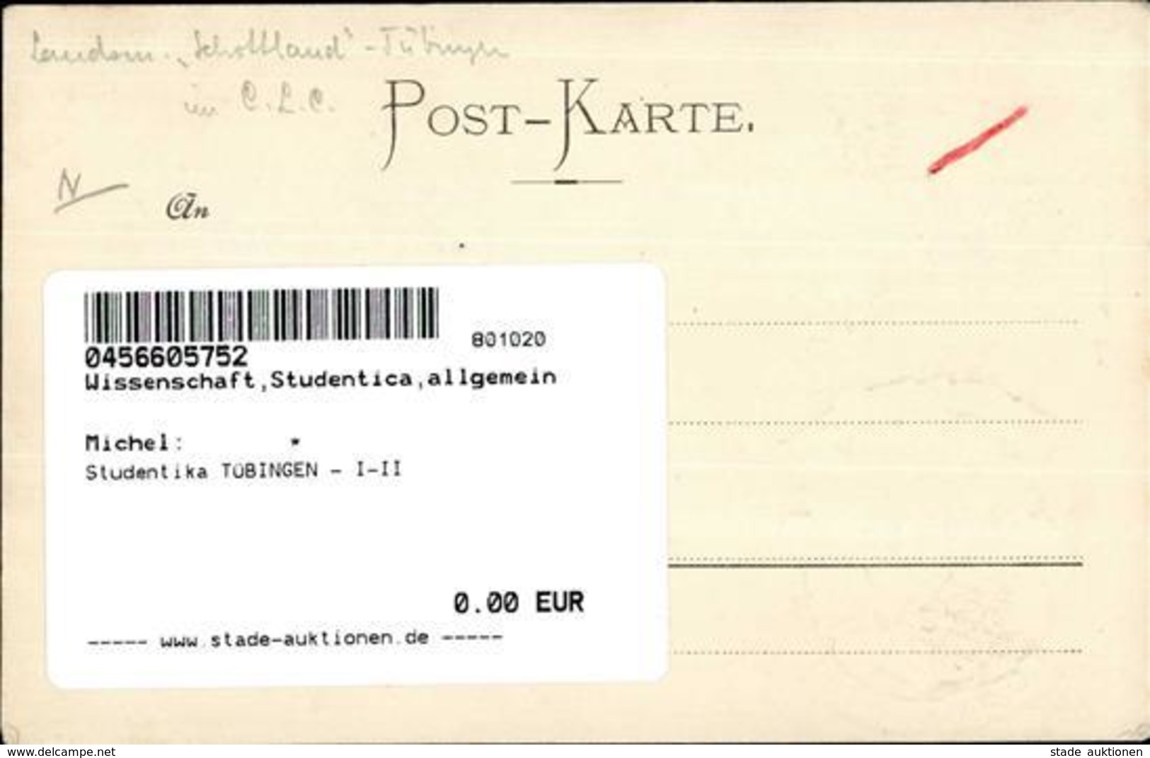 Studentika TÜBINGEN - I-II - Unclassified