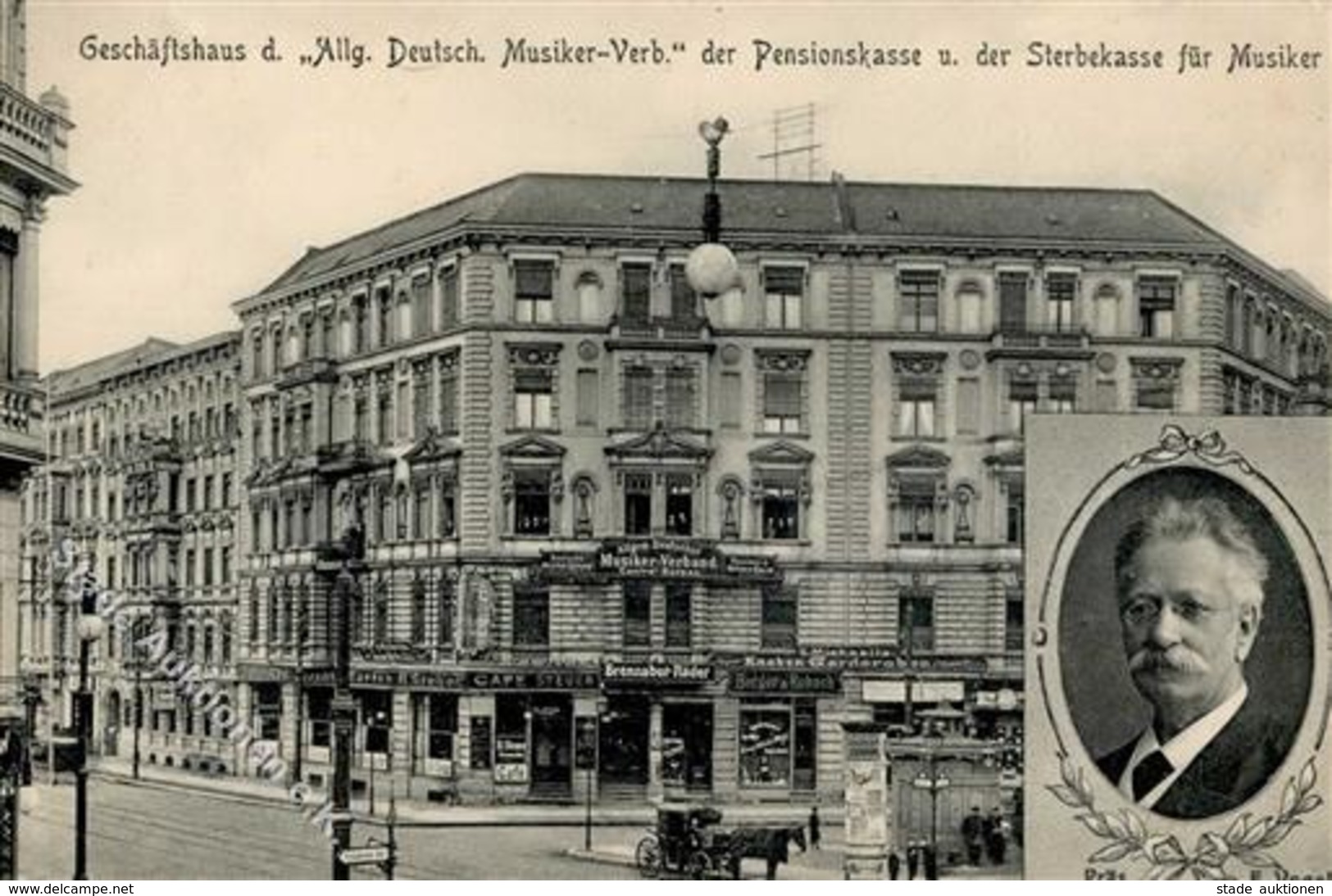 Berlin (1000) Allg. Dt. Musikerverband Litfaßsäule Cafe Steuer  II (Randmängel) - Cameroun