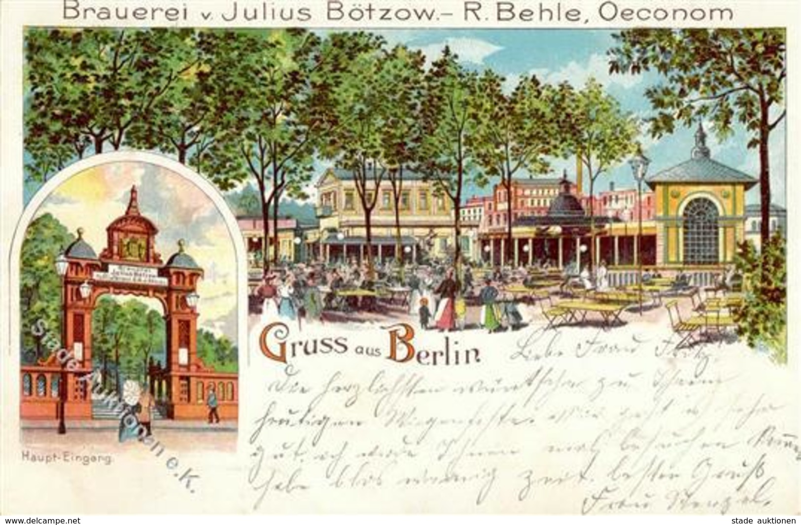Berlin (1000) Brauerei Julius Bötzow Gasthaus  Behle  1903 I-II - Kamerun