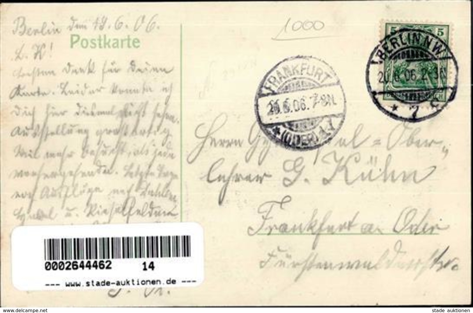 Berlin Mitte (1000) 20. Wanderausstellung 14. Bis 19. Juni 1906 II (kleine Stauchung) - Cameroun