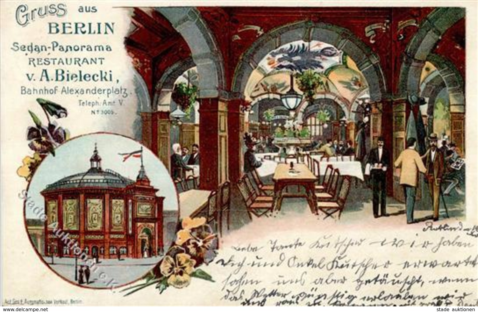 Berlin Mitte (1000) Gasthaus A. Bielecki Alexanderplatz  1899 I-II (Ecken Abgestoßen) - Kamerun