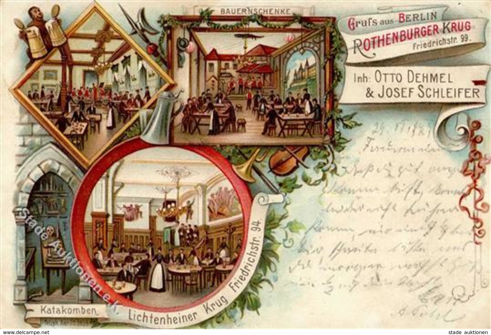 Berlin Mitte (1000) Gasthaus Rothenburger Krug Friedrichstr. 99 Lichtenhainer Krug  1901 II (Stauchung, Marke Entfernt,  - Cameroun