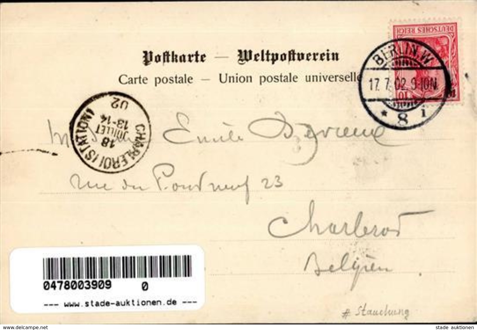 Berlin Mitte (1000) Hotel Der Reichshof Wilhelmstr. 70a  1902 II (Stauchung) - Cameroun