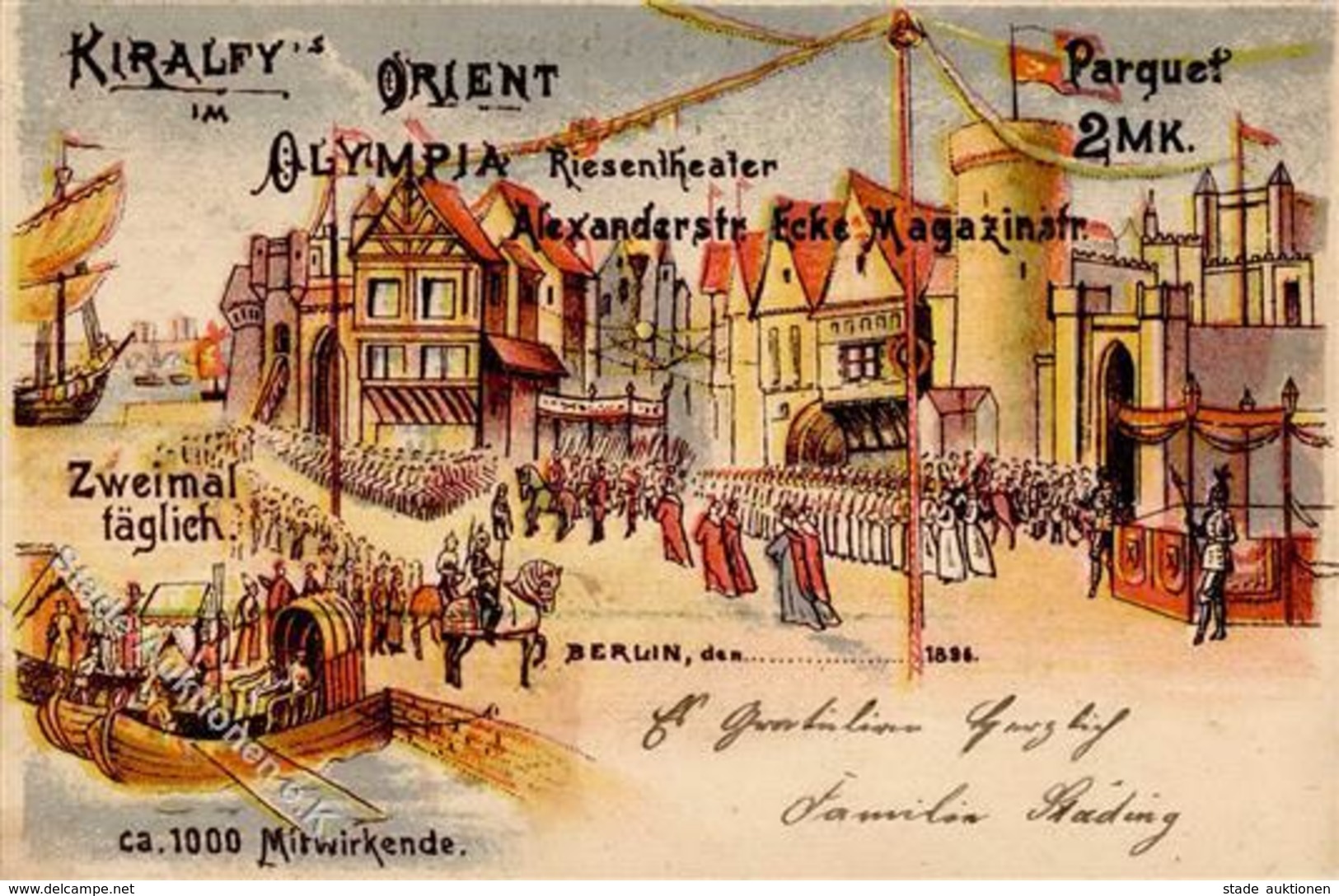 Berlin Mitte (1000) Olympia Riesentheater Alexanderstraße  1899 I-II - Kamerun