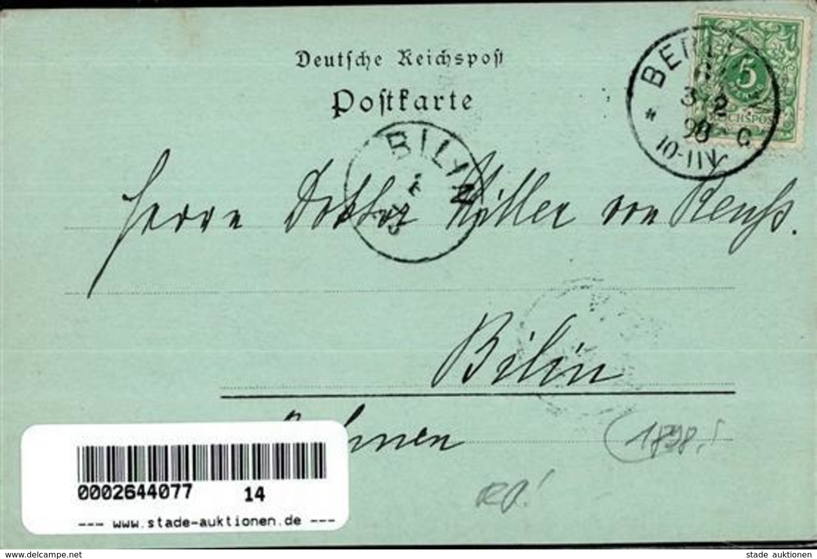 Charlottenburg (1000) Kaiser Wilhelm Gedächtniskirche  Mondschein 1898 I- - Cameroon