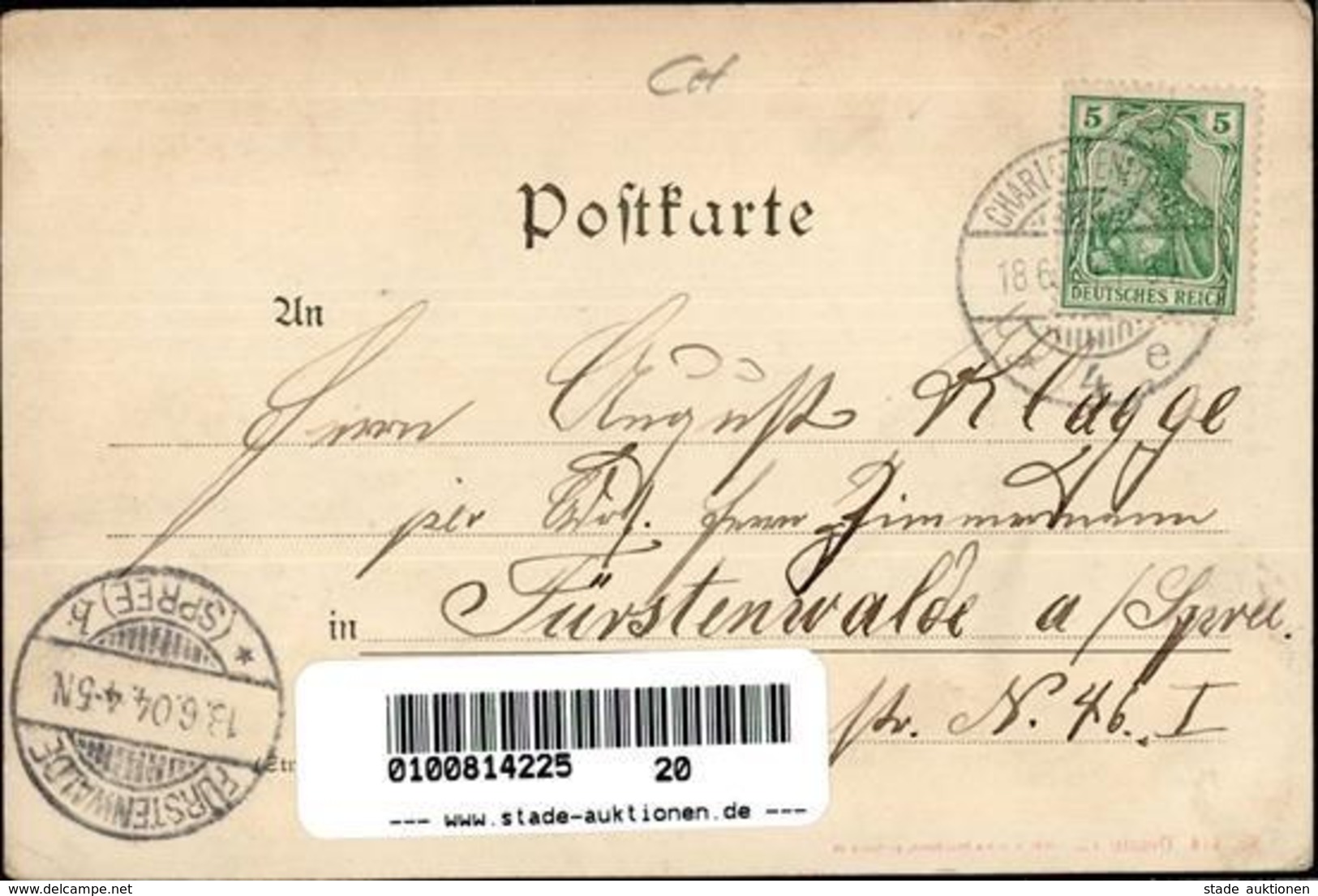 Charlottenburg (1000) Passauer Strasse  1904 I-II - Cameroon