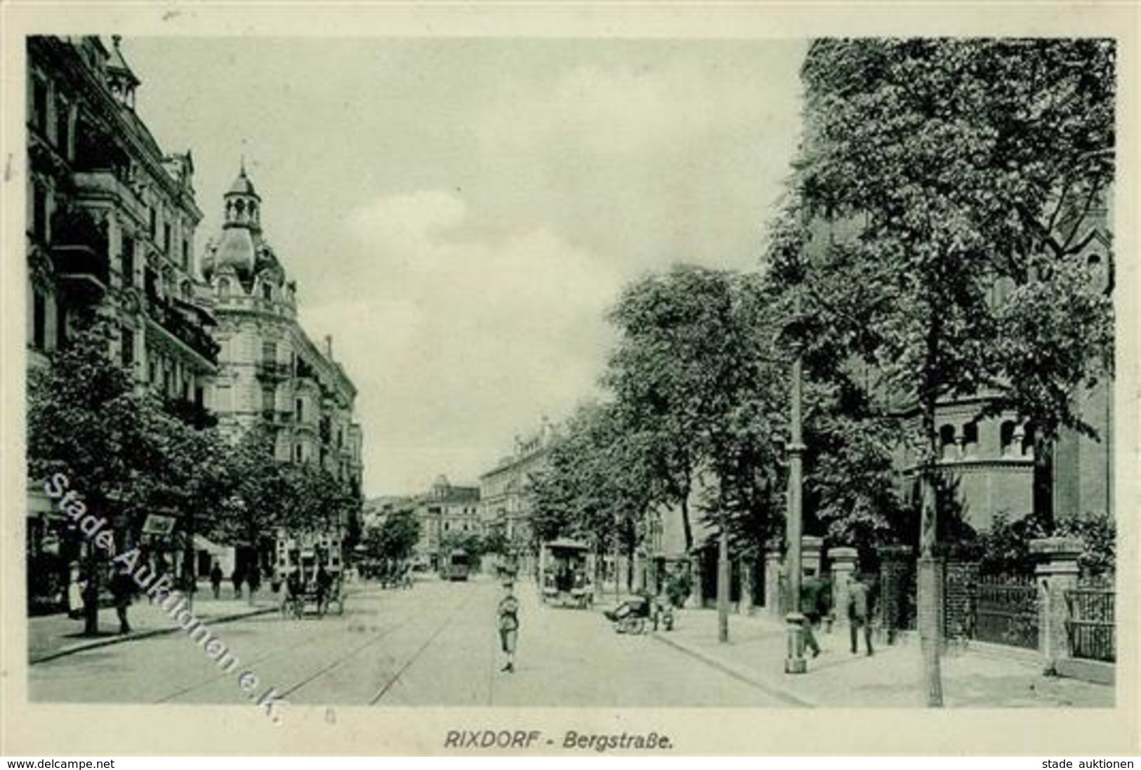 Rixdorf (1000) Bergstrasse Straßenbahn 1911 II (kleine Stauchung) - Kamerun