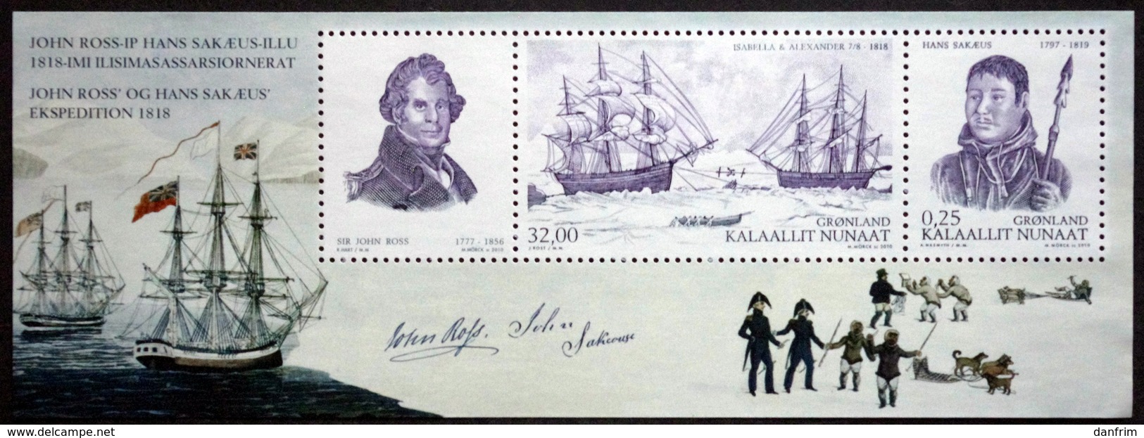 Greenland 2010  Expedition Ross And Sakæus     Minr.569-70  BLOCK 51   MNH  ( ** ) ( Lot  1424  ) - Nuevos