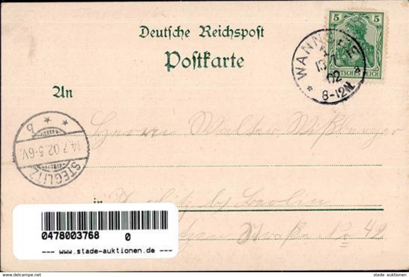 Wannsee (1000) Gasthaus Deutsche Eiche Fr. Schuchardt 1902 I-II - Cameroon