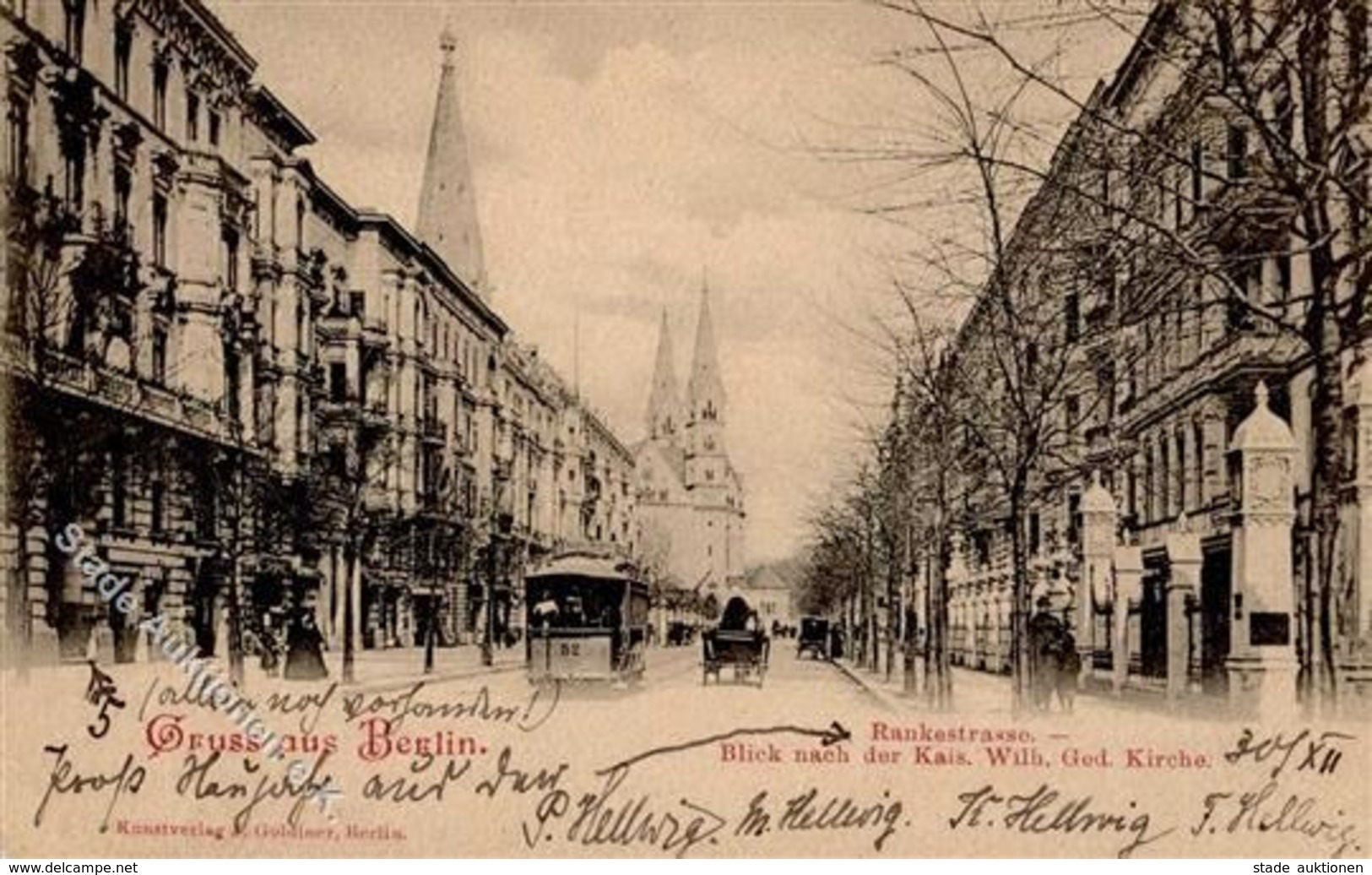 Wilmersdorf (1000) Rankestrasse Straßenbahn Kaiser Wilhelm Gedächtnis Kirche I - Kamerun