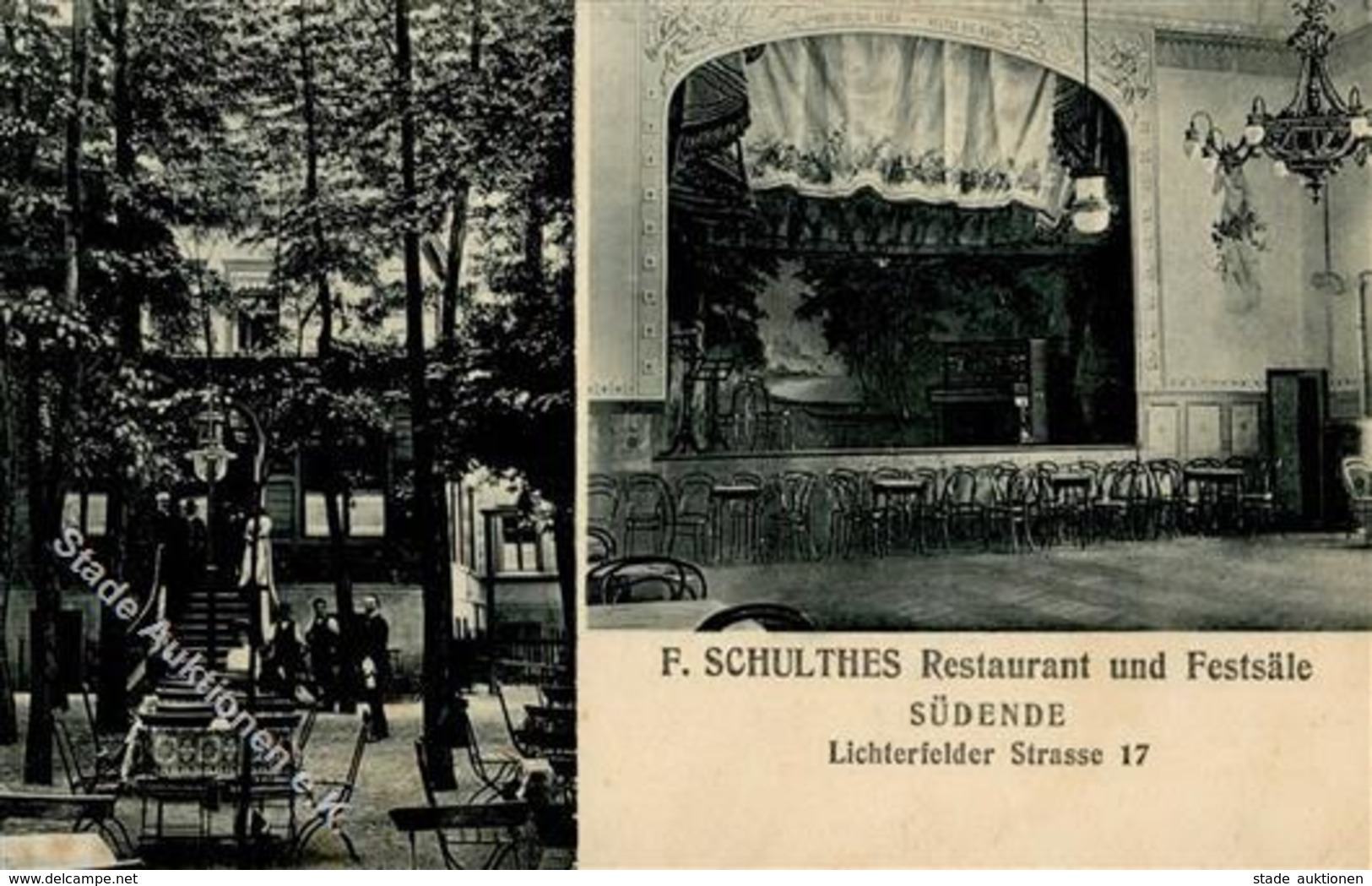 Zehlendorf (1000) Gasthaus Südende F. Schulthe Lichterfelder Str. 17 1911 I-II - Camerun