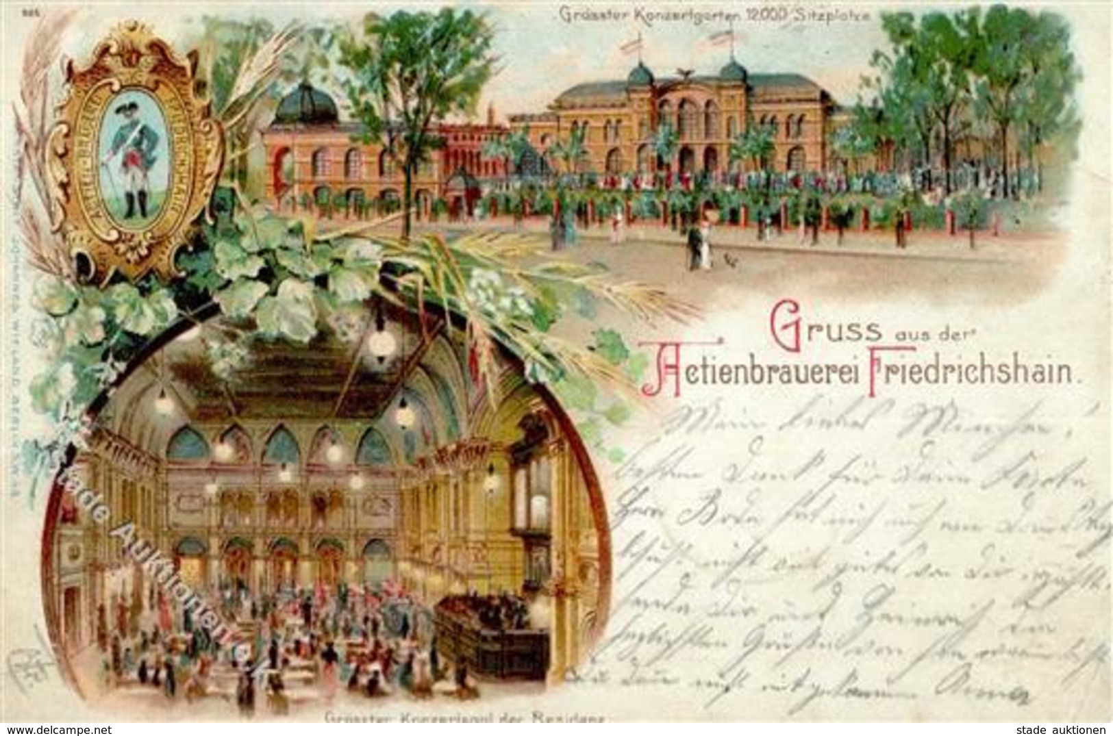 Friedrichshain (O1020) Brauerei Gasthaus  1900 II (Stauchung) - Camerun