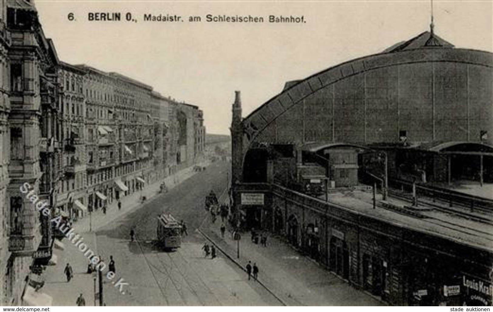 Friedrichshain (O1020) Schlesischer Bahnhof Madaistraße Straßenbahn Hotel  Zigarrenhandlung  I- - Cameroon