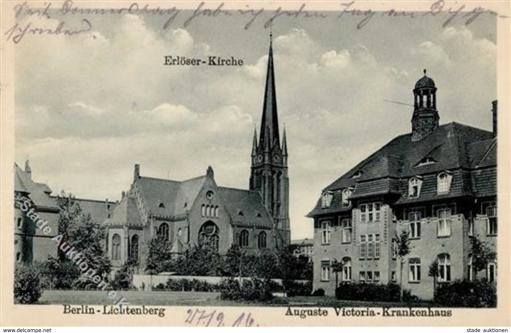 Lichtenberg (O1130) Krankenhaus Erlöser Kirche  1917 I- - Kamerun