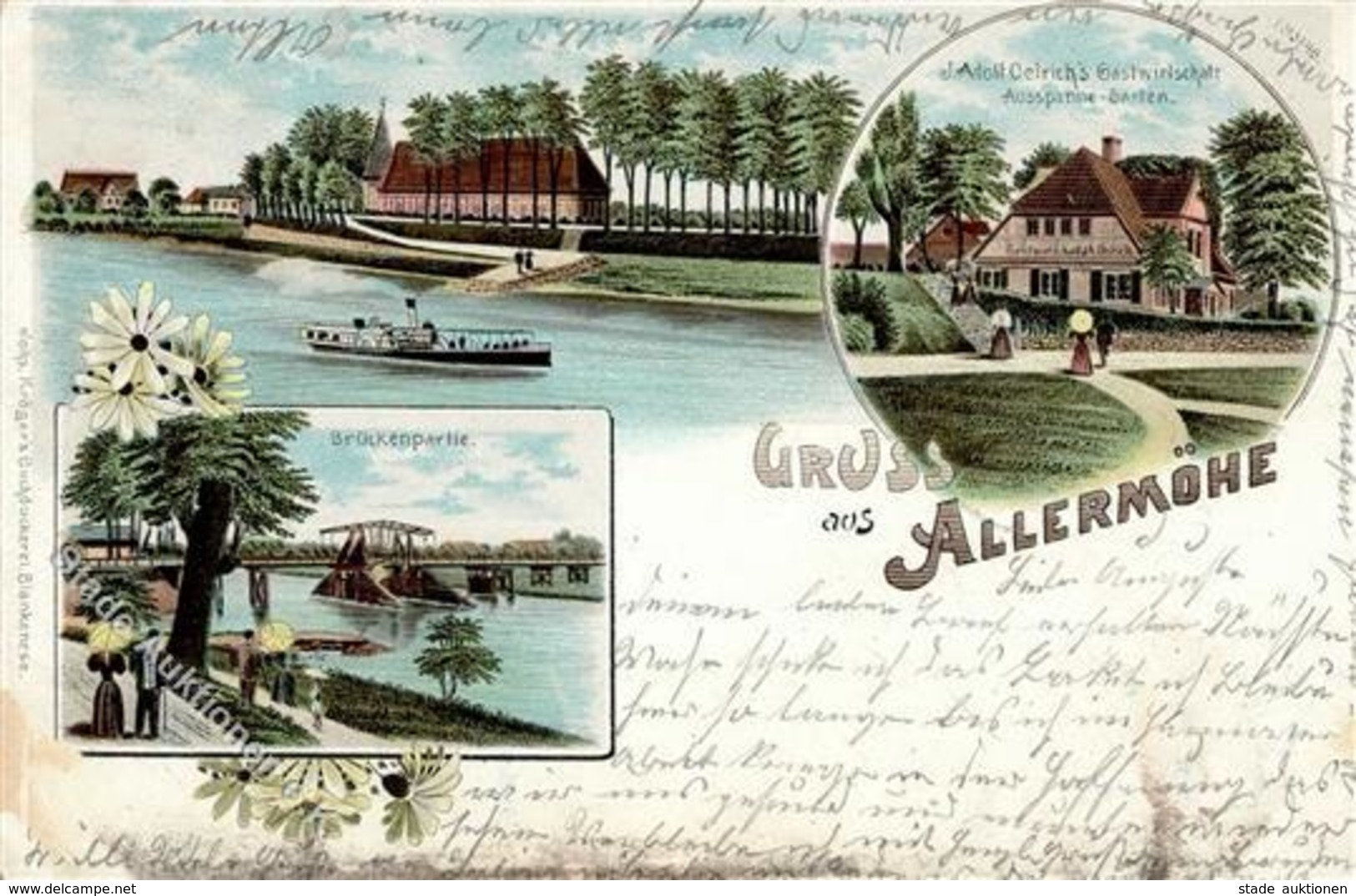 Allermöhe (2000) Gasthaus Oelrich Lithographie 1902 I-II - Kamerun