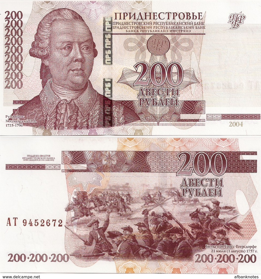 TRANSNISTRIA       200 Rublej       P-40c       2004 / 2012      UNC - Autres - Europe