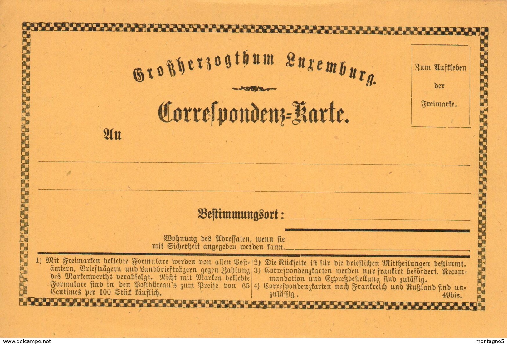 "Correspondenz Karte" CARTE PRECURSEUR PRIFIX N°VIa état C - Ganzsachen