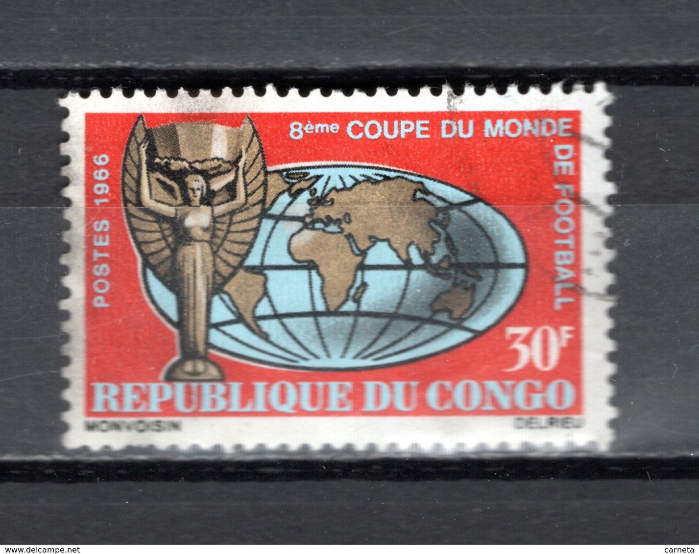 CONGO   N° 189  OBLITERE  COTE  0.60€   FOOTBALL - Oblitérés