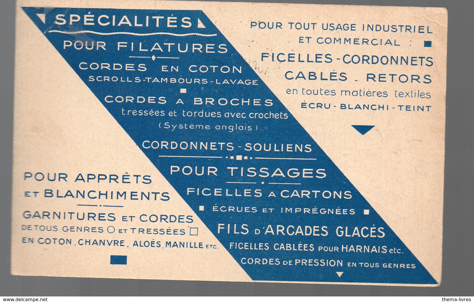 Guebwiller (68 Haut Rhin) Carte MEYER SANSBOEUF (fabrique De Cordes)  (PPP16421) - Publicités