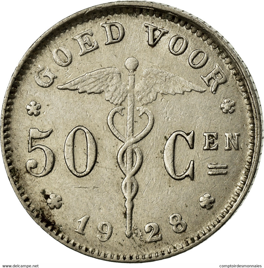 Monnaie, Belgique, 50 Centimes, 1928, TB+, Nickel, KM:88 - 50 Centimes